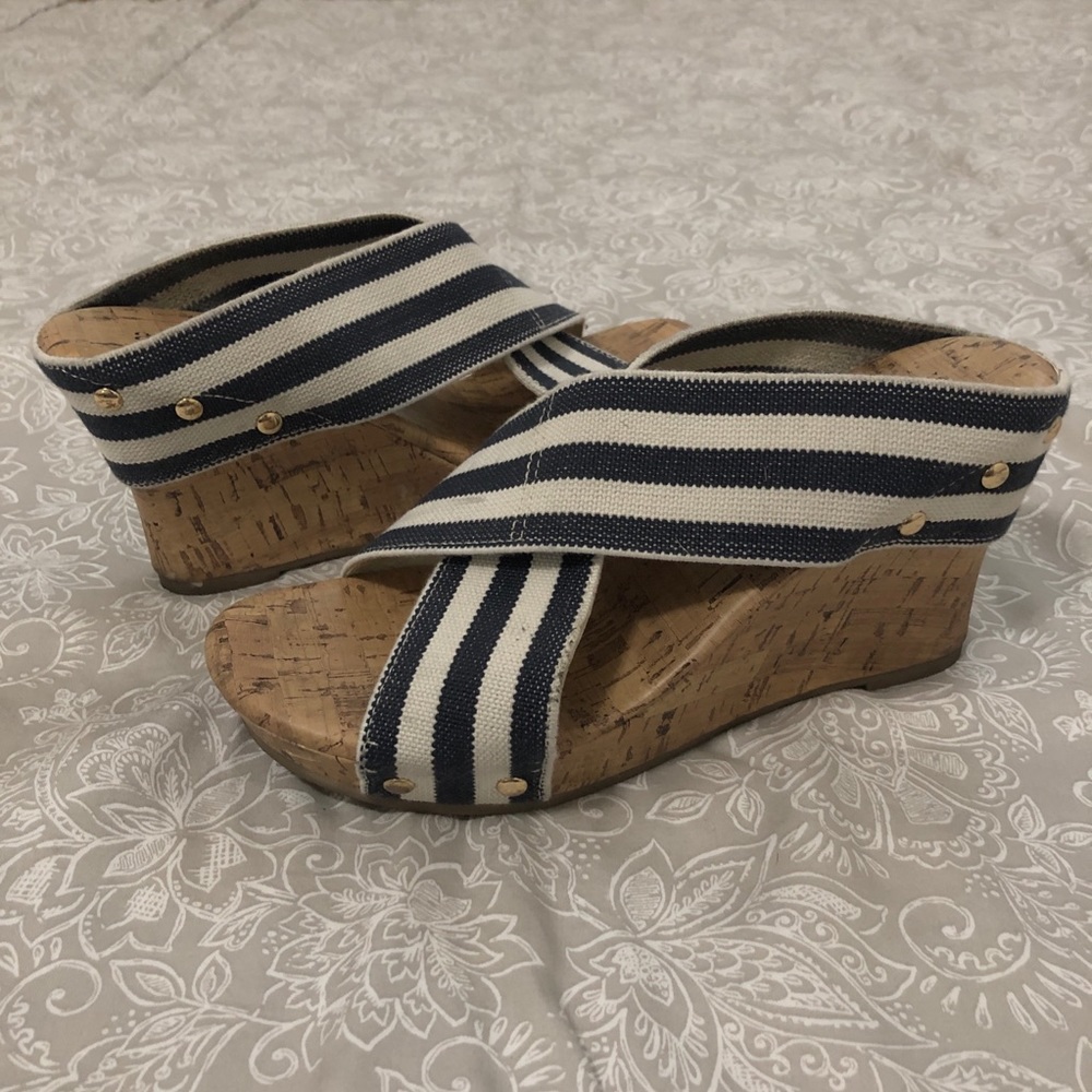 Navy & White Wedges